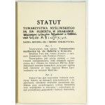 STATUT Towarzystwa Myśliwskiego im. św. Huberta w Krakowie. Kraków 1931. Druk. Wojskowa D.O.K. V. 16d, s. 12....