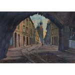 Juliusz SŁABIAK, WIDOK NA ULICĘ FLORIAŃSKĄ W KRAKOWIE
