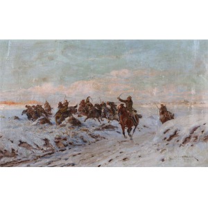 Leonard WINTOROWSKI (WINTEROWSKI), STARCIE POLSKICH UŁANÓW Z BOLSZEWIKAMI, 1923