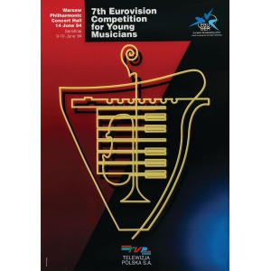 Plakat 7th EUROVISION COMPETITION FOR YOUNG MUSICIANS, 1994, Proj. T. Wichranowski
