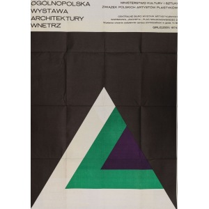 Plakat OGÓLNOPOLSKA WYSTAWA ARCHITEKTURY WNĘTRZ, 1974, Proj. Zenon Januszewski
