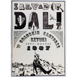 228. Plakat SALVADOR DALI W GDAŃSKIM KANTORZE SZTUKI, 1987, Projekt: Jerzy Krechowicz
