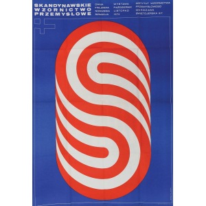 Plakat SKANDYNAWSKIE WZORNICTWO PRZEMYSŁOWE, 1974, Projekt Hubert Hilscher
