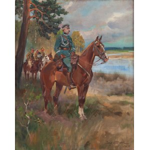 Jerzy Kossak (1886 Kraków - 1955 Kraków), Piłsudski auf einer Kastanie, 1928