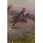 Jerzy Kossak (1886 Kraków - 1955 Kraków), Lancer on a Trotting Horse, 1927