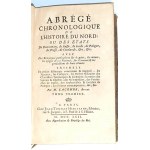 LACOMBE- ABREGE CHRONOLOGIQUE DE L’HISTOIRE DU NORD t.1-2 wyd.1762