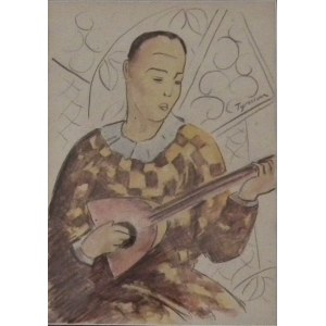 Tymon Niesiołowski(1882-1965),Cyrkowiec z mandoliną