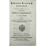 Zbiór Ustaw prowincyjnych dla Krolestwa Galicyi i Lodomeryi z roku 1839. Oddział 1. Wydany za najwyższym rozkazem pod dozorem c.k. Rządu krajowego galicyjskiego.