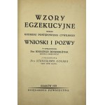 Rosenblüth Ignacy, Wzory egzekucyjne według kodeksu postępowania cywilnego. Wnioski i pozwy. Z przedm. Stan. Gołąba.