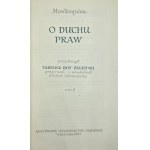 Montesquieu, O duchu praw. Przeł. T. Boy-Żeleński. T. 1-2.