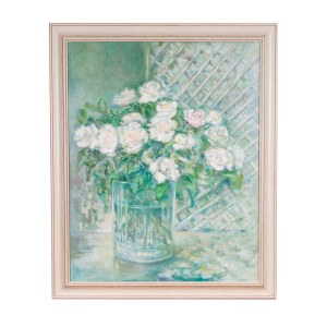 Barbara Bielecka-Woźniczko, Blumenstrauß aus weißen Rosen