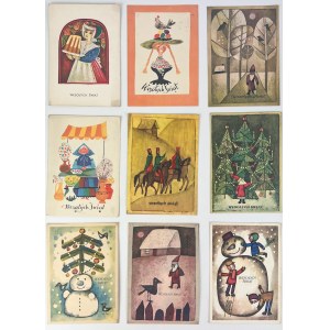 Zestaw pocztówek - Wesołych Świąt - Maria Uszacka