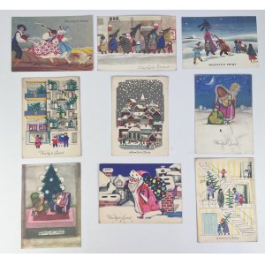 Zestaw pocztówek - Wesołych Świąt - Leonia Janecka