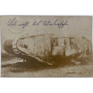 POCZTÓWKA - Czołg Mark - I Wojna Światowa - 1918