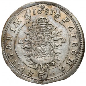 Hungary, Leopold I, 15 kreuzer 1681 KB, Kremnitz