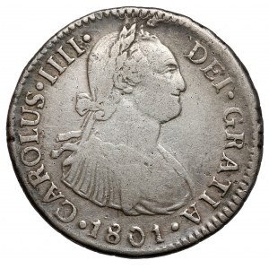 Spain, Charles IV, 2 real 1801