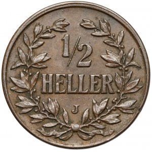 Niemiecka Afryka Wschodnia, 1/2 heller 1906-J