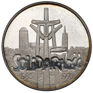 100,000 zloty 1990 Solidarity (thick)