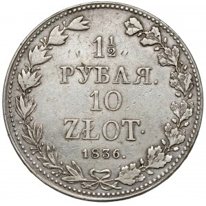 1-1/2 rubla = 10 złotych 1836 MW, Warszawa