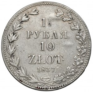 1-1/2 rubla = 10 złotych 1837 MW, Warszawa