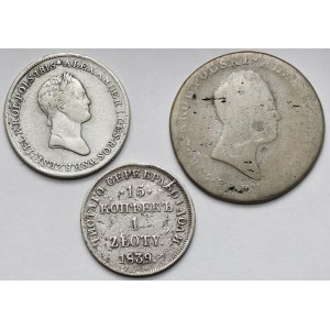 1 i 2 złote 1816-1839 - zestaw (3szt)