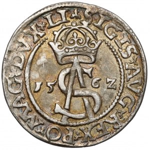Zygmunt II August, Trojak Wilno 1562 - duża Pogoń - piękny