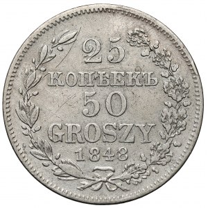 25 kopiejek = 50 groszy 1848 MW, Warszawa