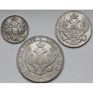 1-5 złotych 1836-1838 - zestaw (3szt)