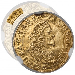 Austria, Ferdynand III, Dukat 1657, Wiedeń - RZADKOŚĆ