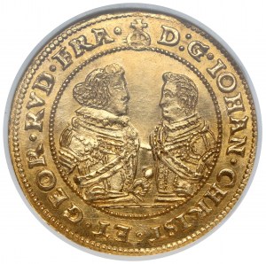 Śląsk, Jan Chrystian i Jerzy Rudolf, 3 dukaty 1610, Złoty Stok - RZADKOŚĆ