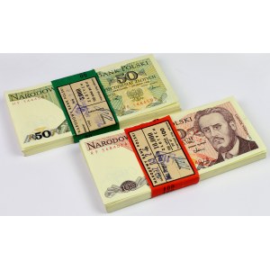 Paczki bankowe 50 i 100 zł 1988 - HF i RF (2szt)