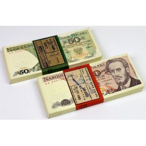 Paczki bankowe 50 i 100 zł 1988 - GN i RK (2szt)