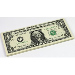 USA, PAKIET 1 Dollar 1999 seria zastępcza - z gwiazdką (35szt)