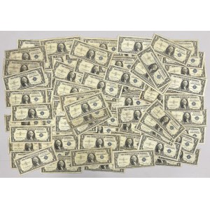 USA, Pakiet 1 Dollar 1935-1957 Silver Certificate (87szt)