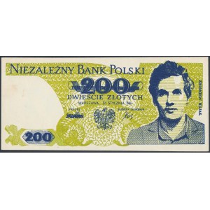 Solidarność, 200 złotych 1986 Zbigniew Bujak
