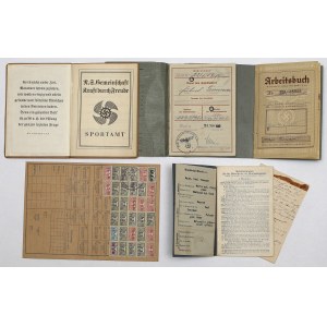 Niemcy, Dokumenty z okresu I Wojny Światowej i III Rzeszy (5szt)