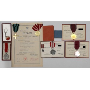 PRL i III RP, Zestaw odznaczeń i odznak (9szt)