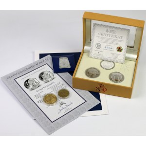 Jan Paweł II - zestaw SREBRNYCH monet i medali - zestaw (6szt)