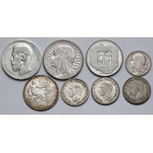 Polska i Europa, SREBRNE monety MIX (8szt)