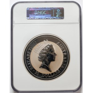Australia, 30 $ 1994 Kookaburra - KILOGRAM srebra