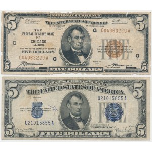USA, 5 Dollars 1929 & 1934 (2pcs)