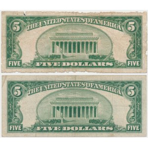 USA, 5 Dollars 1929 & 1934 (2pcs)