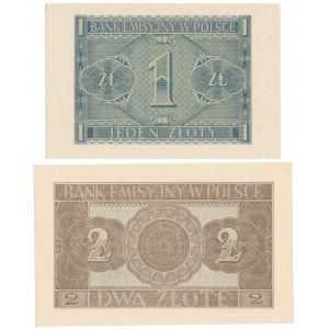 1 i 2 złote 1941 - zestaw (2szt)