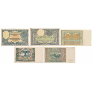 Zestaw banknotów polskich 1919-1941 (5szt)
