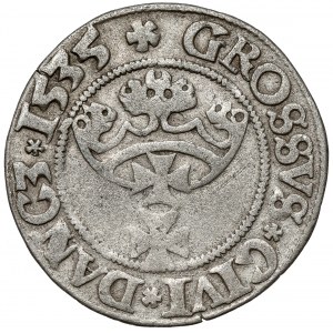 Zygmunt I Stary, Grosz Gdańsk 1535 - rozetki - rzadki