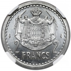 Monako, 2 franki bez daty (1943)