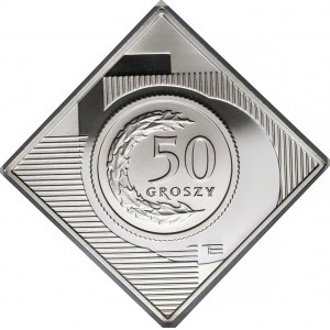 Klipa srebro 50 groszy 2005