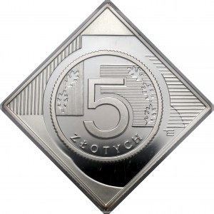 Klipa srebro 5 złotych 2005