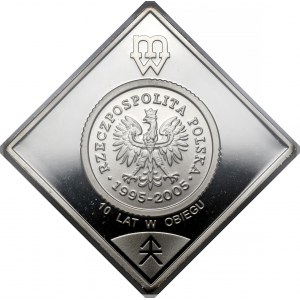Klipa srebro 10 groszy 2005