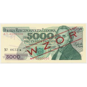 5.000 zł 1986 - WZÓR - AY 0000000 - No.0633